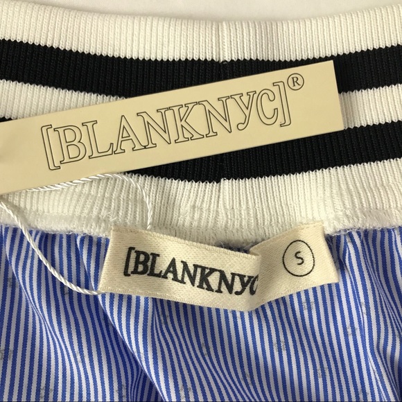 💥HP💥NWT Blank NYC, Blue/whitenoff Shoulder Top - Picture 8 of 8